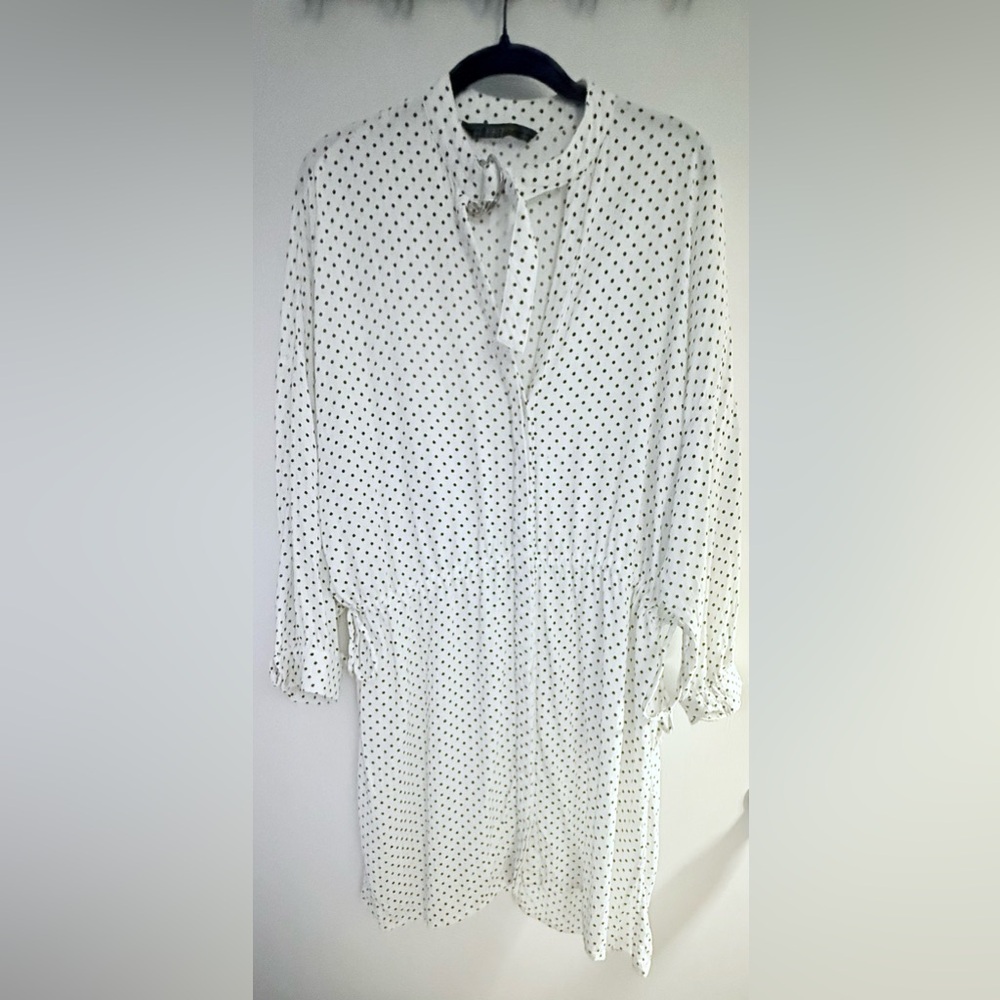 Zara Monochrome Dotted Dress